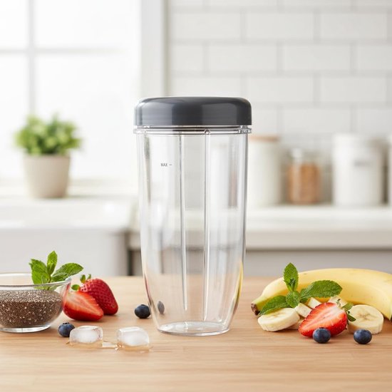 SnelShoppen - Vervangonderdelen Blender Accessoire Vervangingsset, Blender Bekers Nutri Cup Vervangingskit voor 900W (Grote Bekers 32oz)