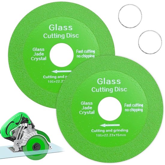 Snij- en slijpschijven voor glas, tegels, marmer en graniet - 100 mm, 22.23 mm diameter, ideaal voor precisiewerk en polijsten