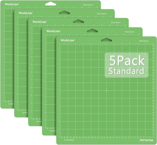 Snijmat StandaardGrip voor Cricut: (30 x 30 cm, 5 matten) Explore One/Air/Air 2/Maker standaard zelfklevende kleverige antislip duurzame knutselmat - vervangende accessoires