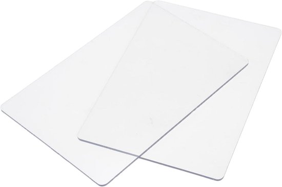 Snijplaten Stansmachine - Snijmat Embossing - Papier Knutselen - Polycarbonaat Kunststof - 22x15cm 0.3mm - Transparant