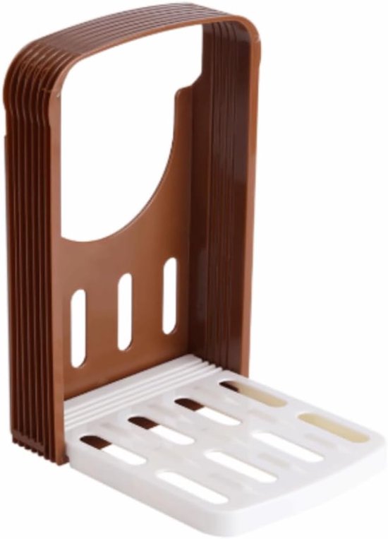 Snijrail met instelbare dikte – een opvouwbaar keukenhulpmiddel geschikt voor brood, toast, sandwiches en kaas; antislipvoet; 4 dikte-instellingen.