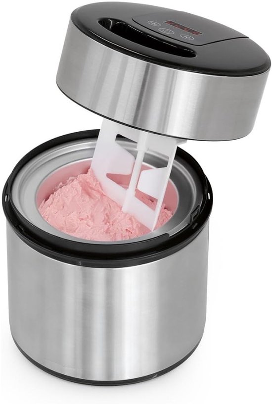 SNJY® IJsmachine - IJsmaker - Softijs Machine Voor Thuis - 1,8 L - Zilver van Merkloos