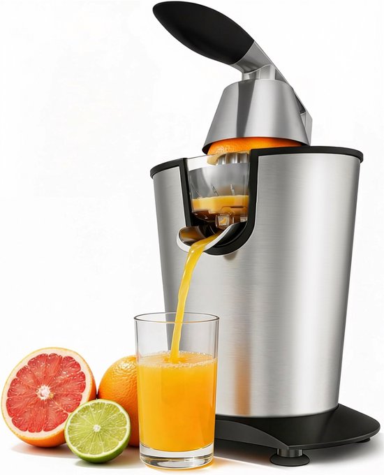 SNJY® Sinaasappelpers - Citruspers - Fruitpers - 200 W - 400ML - Zilver van SNJY