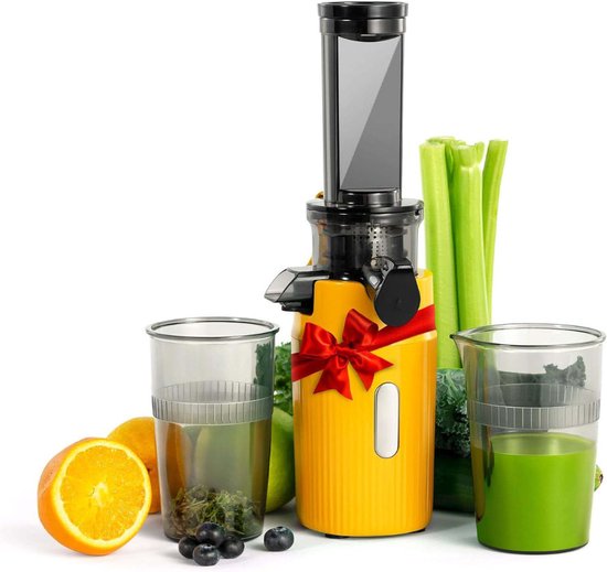 SNJY® Slowjuicer - Juice Maker - Extracteur De Jus - 130W - Geel van Merkloos