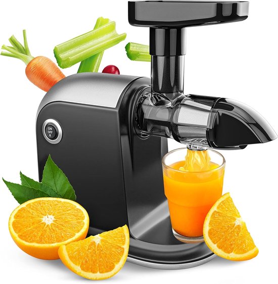 SNJY® Slowjuicer - Juice Maker - Extracteur De Jus - 150W - Zwart/Zilver van SNJY