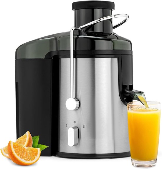 SNJY® Slowjuicer - Juice Maker - Extracteur De Jus - 400W - Zwart/RVS van SNJY