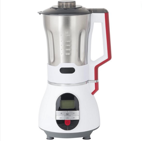 Soepmaker 2 Liter Met 2 Kookprogramma's - Multifunctionele Blender Met 3 Snelheden - Waterkoker Met Temperatuurregeling 900W - Wit van Friparel