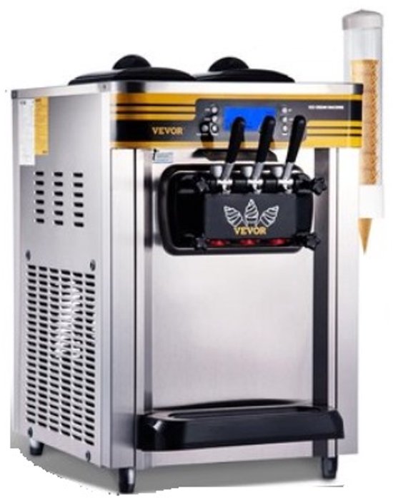 Softijs Machine - IJs Machine - Softijs Maker - Professionele Softijsmachine - 22-30L/H - 2350W van Merkloos