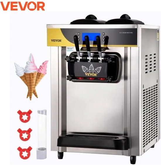 Softijs machine - Vevor - Ijs machine - Professionele softijsmachine - 3500W van Merkloos