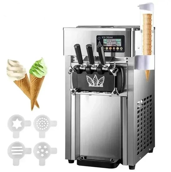 Softijsautomaat – IJsautomaat – Softijsmachine – IJscreatie Machine – 18 Liter Per Uur – 1200W Compressor van Nuyo