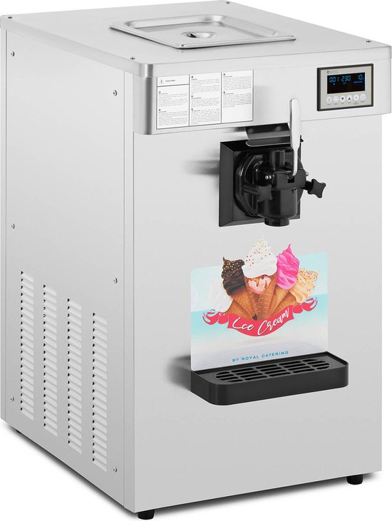 Softijsmachine - 1290 W - 18 l/u - container: 10 L - 1 Smaak - Royal Catering van Merkloos