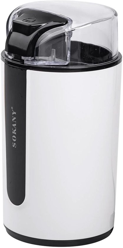 Sokany, Elektrische Koffiemolen 200W Capaciteit 75g, Noir / Blanc van Merkloos
