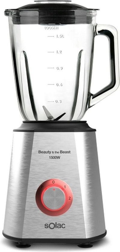 Solac Beauty and the Beast 1500 1,5 l Blender voor op aanrecht 1500 W Roestvrijstaal van Merkloos