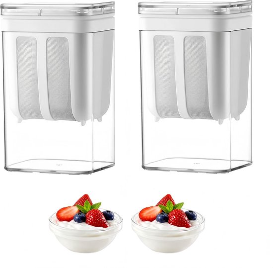 Solidchoice - Fijne Yoghurtzeef met Deksel voor Thuisgebruik