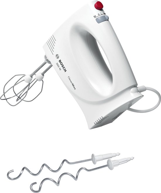 Solidchoice - Handmixer met 350W Motor en 4 Snelheden, Wit