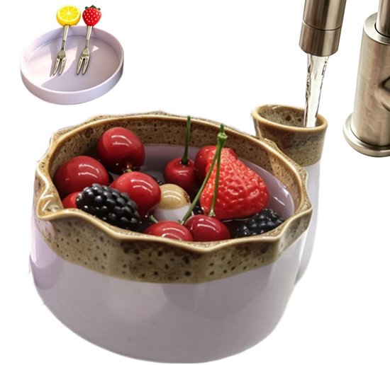 Solidchoice - Keramische Draaiende Bessenwaskom voor Groenten en Fruit