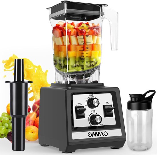 SolidKeus - Krachtige Blender voor Smoothies en IJs met Timer en Snelheidsregeling van Solidkeus