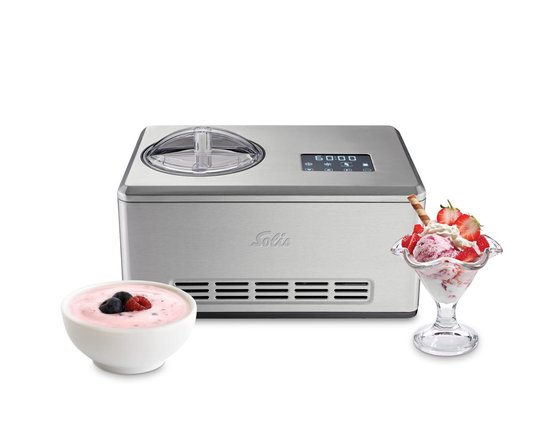 Solis Gelateria Pro Touch 8502 IJsmachine Zelf Vriezend - Ice Cream Machine en Yoghurtmaker - RVS - Zilver van SOLIS
