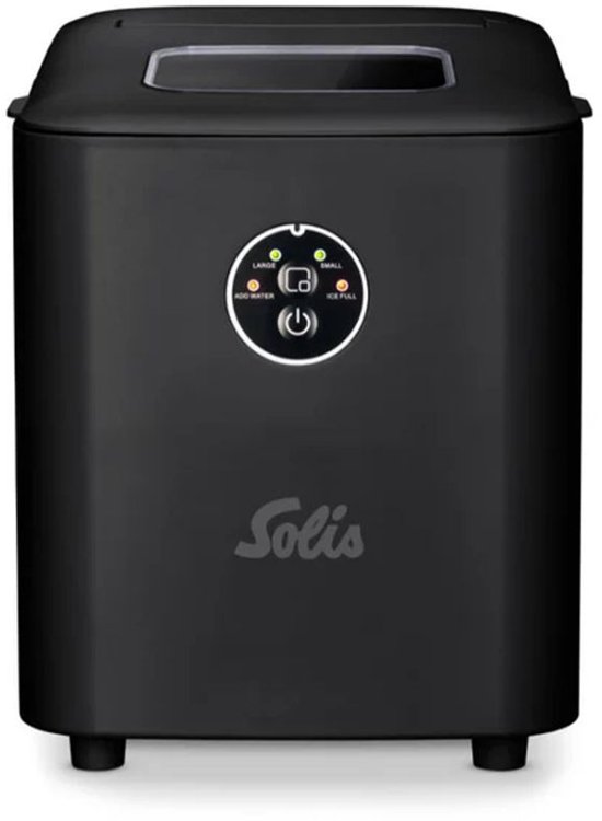 Solis Ice Cube Express Ijsblokjesmachine 1 Liter - 12kg Ijs in 24 Uur - Compacte Ijsblokjesmaker - Ijsblokjes in Verschillende Formaten - Zelf Reinigend - Makkelijk in Gebruik - Zwart