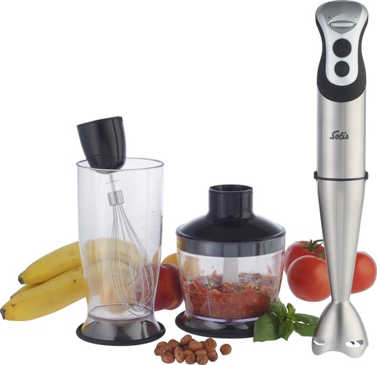 Solis Power Mixer Pro 830 Staafmixer Set - Handmixer - RVS van SOL