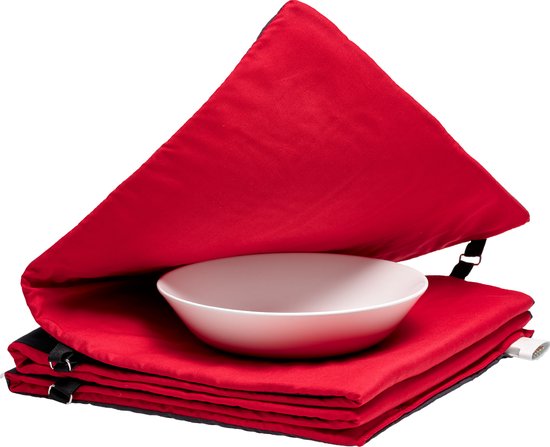 Solis Turbo Heat Bordenwarmer - Snel Opgewarmd - Betere Smaken - Gemakkelijk Wasbaar - Timerfunctie - Rood/Antraciet