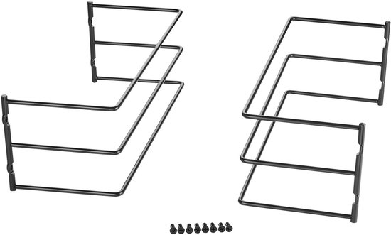 SOTECH Bakplaathouder voor 3 bakplaten (364 x 140 x 125 mm, zwart chroom, voor 600 mm kastbreedte) Bakplaathouder - Eenvoudig organiseren