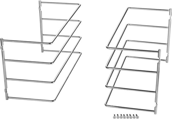 SOTECH Bakplaathouder voor 4 bakplaten (364 x 140 x 182 mm, gepolijst chroom, voor 600 mm kastbreedte) Bakplaathouder - Eenvoudig organiseren