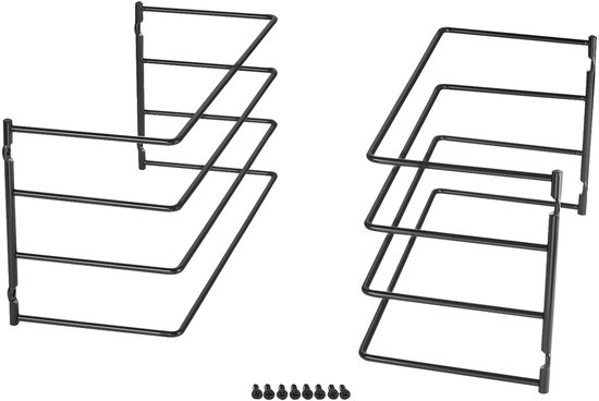 SOTECH Bakplaathouder voor 4 bakplaten (364 x 140 x 182 mm, zwart chroom, voor 600 mm kastbreedte) Roosterhouder - Eenvoudig organiseren