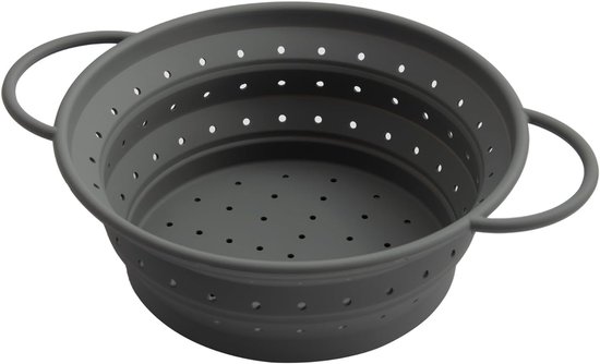 SOUQONE- Pastamachine Ruimtebesparend - Opvouwbare Zeef - Siliconen Zeef 25 cm - Vaatwasmachinebestendig - Hittebestendig tot 120 graden - Ideaal voor Koken en Afdruipen