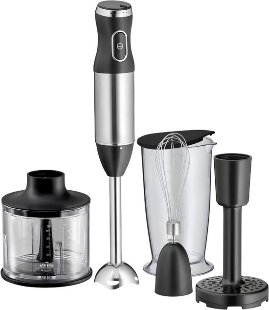 SP® Staafmixer Set - Roestvrijstalen Staafmixerset - Veelzijdige Mixer voor Soepen en Smoothies en Babypap - Zwart - 10cm x 10cm x 39cm