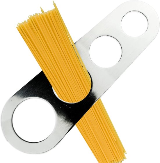 Spaghettimeter met 4 gaten - roestvrij staal - portiecontrole - ideaal voor perfecte pasta - ShopVlot