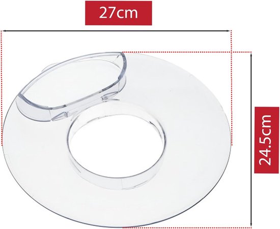 SPARES2GO Splash Guard Deksel voor Kenwood KMC500 KMC505 KMC550 KMC560 KMC570 Keukenmachine Mixer van SPARES2GO
