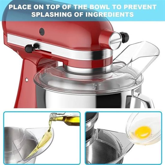 Spatbescherming Geschikt voor KitchenAid KN1PS keukenmachine van 4,5-5 liter, ook compatibel Geschikt voor het K45SS-model.