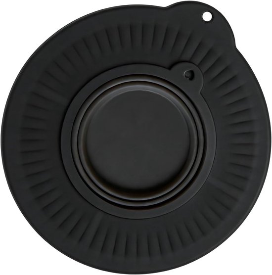 Spatbescherming Mixer - Afdekking Mengkom - Schoon Bakken - Verstelbare Dosering - 23.4 cm Diameter - Zwart