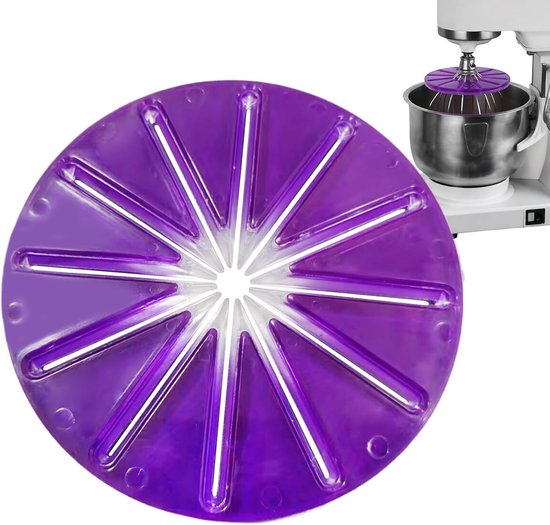 Spatbescherming Mixer - Keuken Accessoire - Schoon Bakken - Minimaliseert Spatten - 14.5 x 14.5 cm - lila van Merkloos