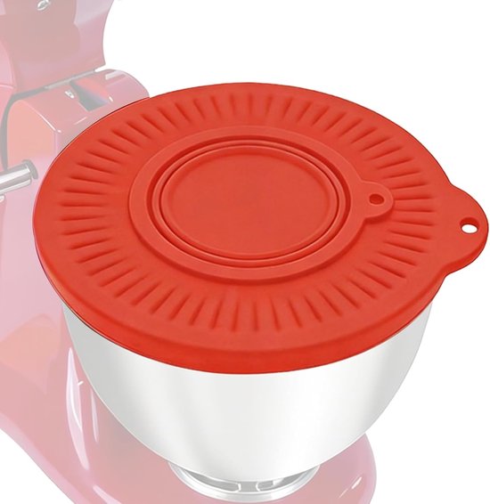 Spatbescherming Mixer - Keuken Accessoire - Schoon Koken - Duurzaam Siliconen - 23cm Diameter - Rood Zwart van Merkloos