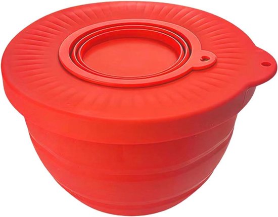 Spatbescherming Mixer - Keukenmachine deksel - Schoon bakken - Morsvrij mengen - 23.4 cm diameter - Rood
