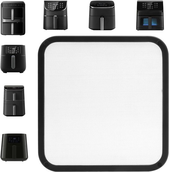 Spatbescherming voor Airfryer 22 x 21 x 0.5 cm, ideaal voor Hot Air Fryers en Philips Accessoires, voorkomt vetspetters en maakt schoonmaken eenvoudig