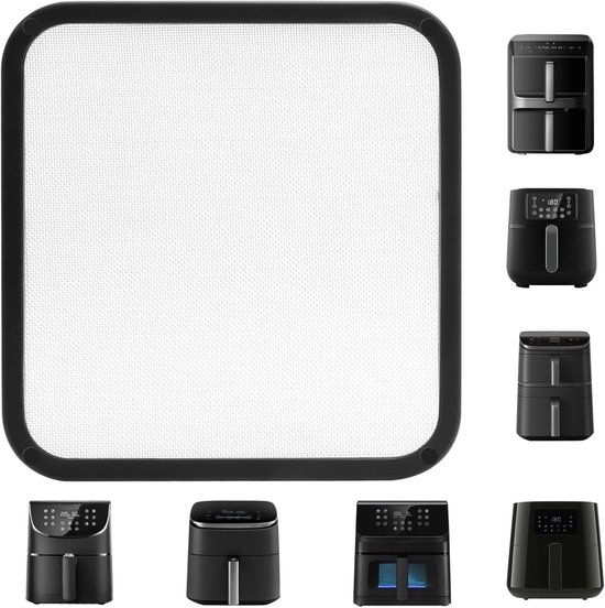 Spatbescherming voor Airfryer - RVS Siliconen Spuitbescherming voor Heißluftfritteuse, Accessoires voor XXL en XL Modellen, Ideaal voor Gezond Koken en Makkelijk Schoonmaken