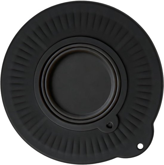Spatbescherming voor blender - Mixer deksel - Schoon bakken - Duurzame siliconen - 234 cm diameter - Zwart van Merkloos