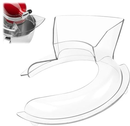 Spatbescherming voor Keukenmixers - Transparant, Diameter 21,3 cm - Keukenaccessoires voor Veilig Koken van LeMisa