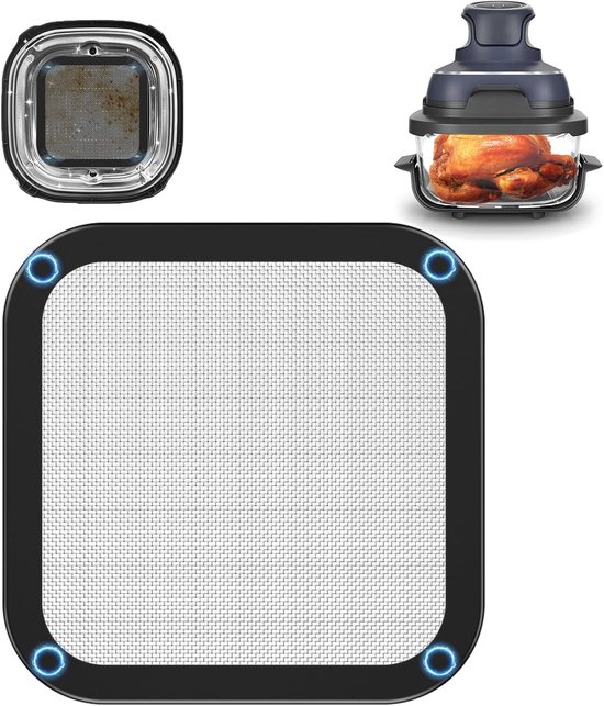 spatbescherming voor Ninja CRISPi, fijnmazige vetspatbescherming, airfryer-accessoires, herbruikbaar, voor Ninja CRISPi FN101EUGY, FN101EUST en FN101EUSG