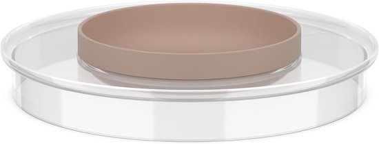 Spatdeksel - Mengkom Deksel - Spatvrij Mixen - Met Schaaltje - 3000 ml - Beige van Merkloos