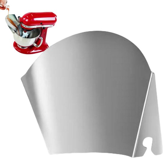 Spatdeksel Mixer - Keukenbescherming Schenktuit - Veilig Bereiden - Slijtvast Roestvrij Staal - 19x15x4 cm - Zilverkleurig
