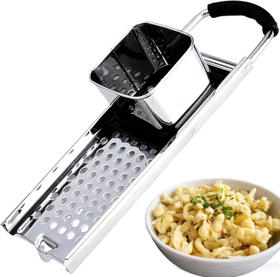 Spätzle grater 32.5 x 11 x 6.5 cm - RVS en ABS - Handmatige pastakoker - Snelle bereiding van Spätzle - ShopVlot