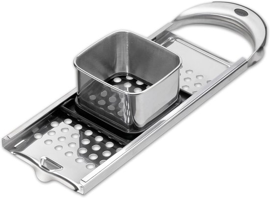 Spätzle Schaaf - Deegmaker Knopen - Zelf Pasta Maken - Ergonomische Handgreep - 32.4 cm - Zilver Zwart