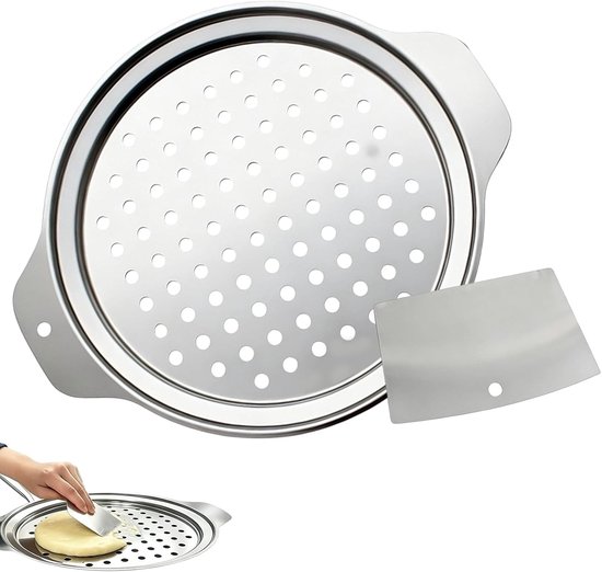 Spätzlepers van roestvrij staal met schraper en zeef voor perfect spätzle maken, ideaal voor pasta en noedels