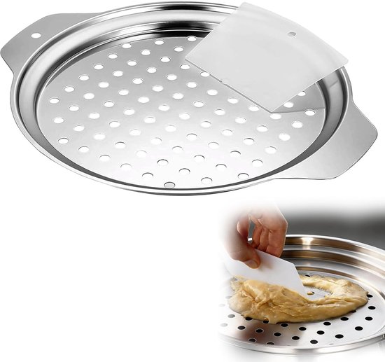 Spätzleschaaf 32,5 x 27 cm - roestvrij staal - antislipbasis - ideaal voor zelfgemaakte pasta - ShopVlot