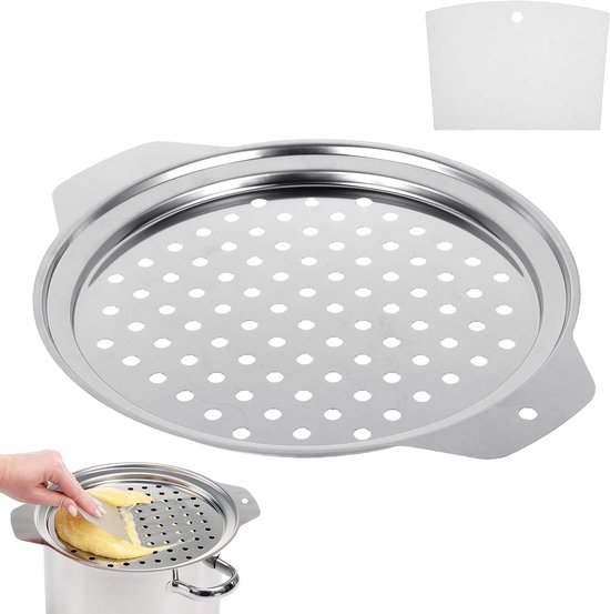 Spätzlezeef en spätzlepers van roestvrij staal voor het maken van zelfgemaakte Duitse pasta en noedels