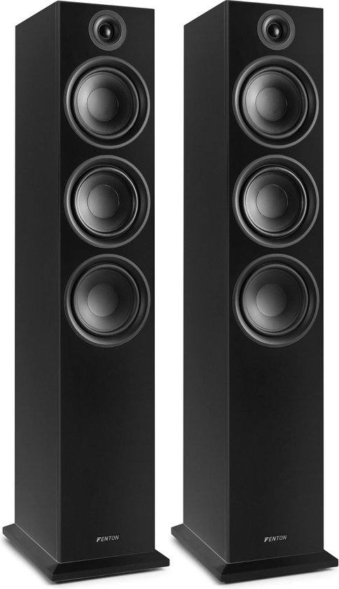 Speakerset - Fenton SHF80B high-end hifi speakers 500W met 3x 6.5 inch woofers - Zwart van Fenton
